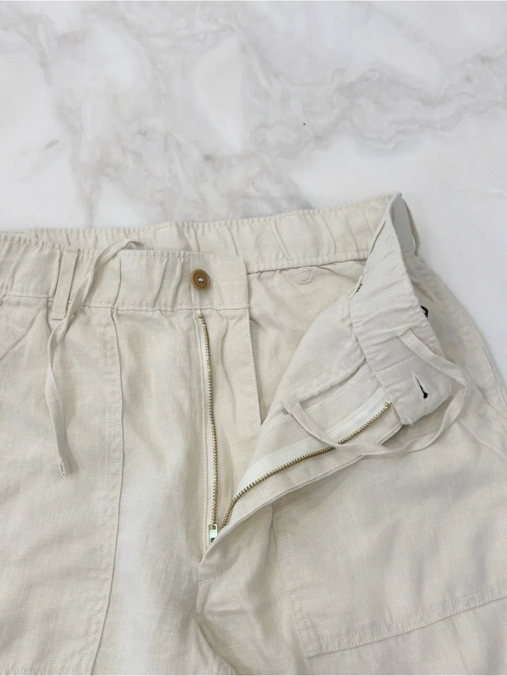 Buck Mason Men’s Loomed Linen Fatigue Pant Size Small Worn White New